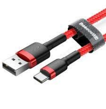 Baseus Kiegészítő / Cafule 2A 2m Red-Black USB-C Töltőkábel
