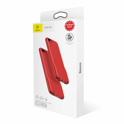 Baseus iPhone 7 Plus/ 8 Plus Piros Audio Telefontok (WIAPIPH8P-VI09)