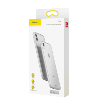 Baseus iPhone X/XS Fehér Szélű Üveg Telefontok (WIAPIPH58-YS02)