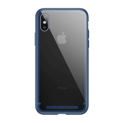 Baseus iPhone X/XS Kék Szélű Üveg Telefontok (WIAPIPHX-YS03)