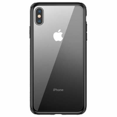 Baseus iPhone XR Fekete Szélű Üveg Telefontok (WIAPIPH61-YS01)