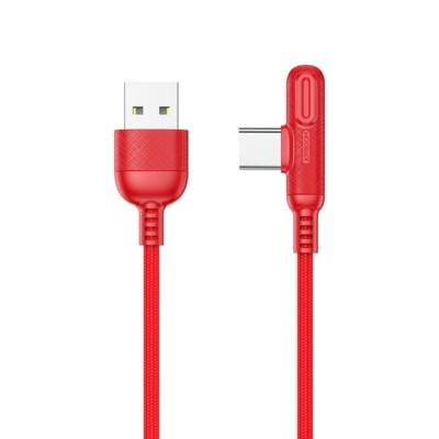 JoyRoom / S-M392 Baige 2.4A 1.2M LED Red USB-C Kábel
