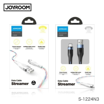 JoyRoom / S-1224N3 1.2M Streamer Blue Lightning Töltőkábel