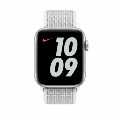 Apple Watch Series 4 44 mm Silver Aluminium Case Summit White Nike Sport Loop (GPS)